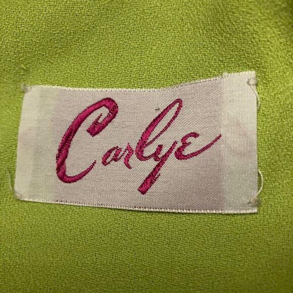 Amazing Chartreuse Cocktail Dress with Pearl Trim - Picture 7 of 9